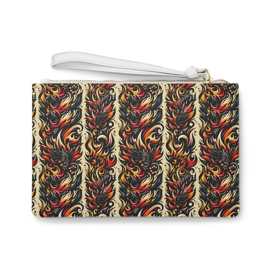 Flame Graphics Maximalist Streetwear Clutch Bag - 8404 Design-65
