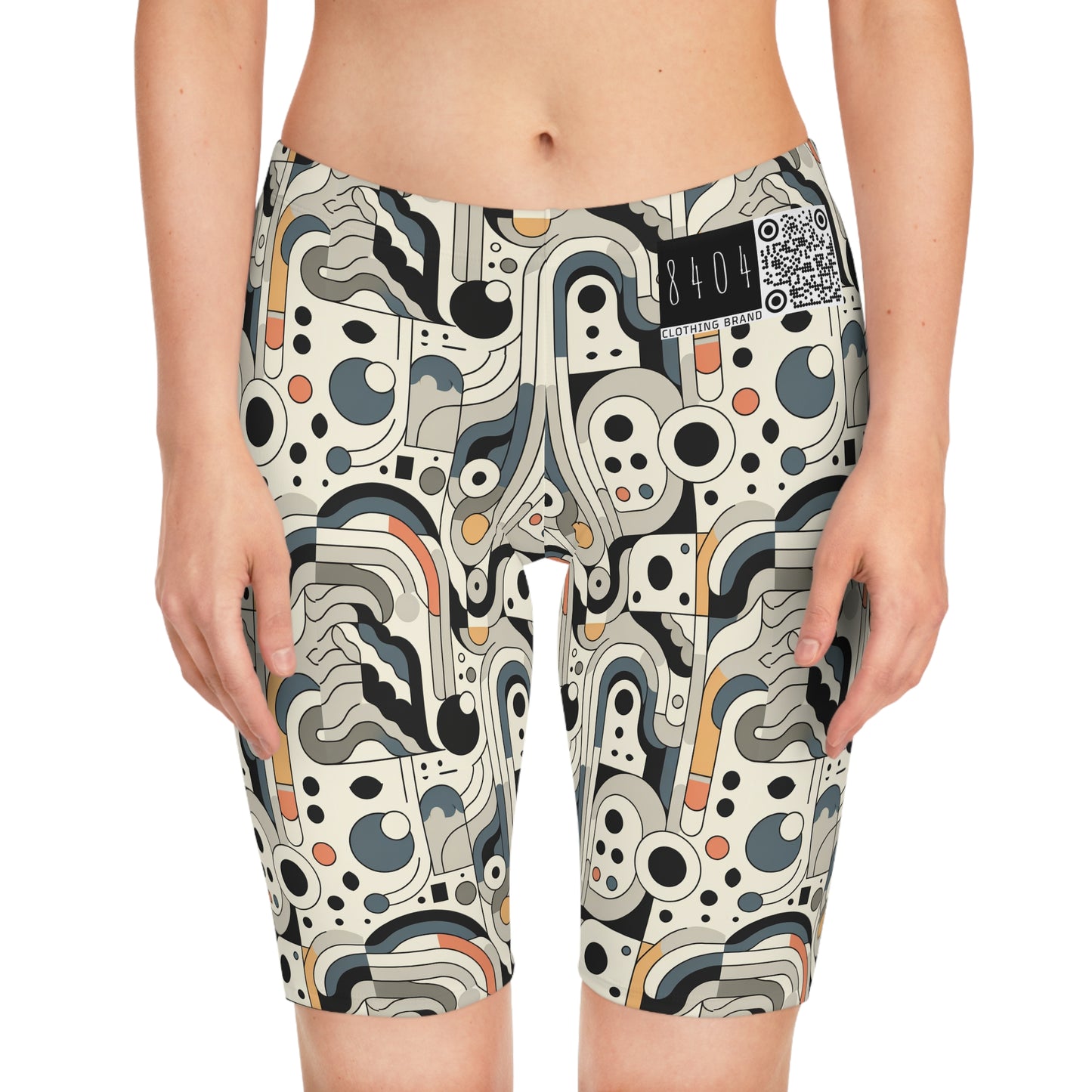 Modern Minimalism Minimalist Tech Women's Bike Shorts - 8404 Design-60