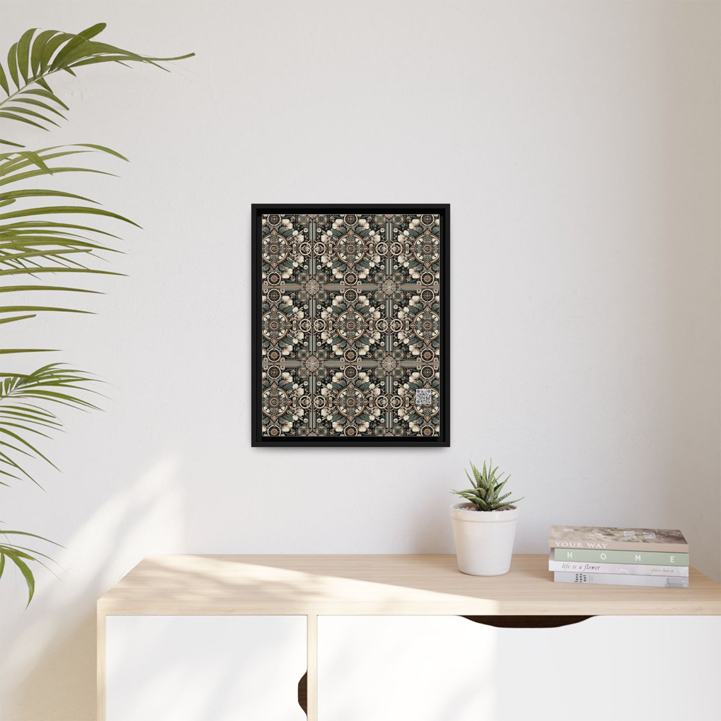 Cyber Garden Party Tech Garden Extravaganza Matte Canvas, Framed (multi-Color) - 8404 Design-66 A
