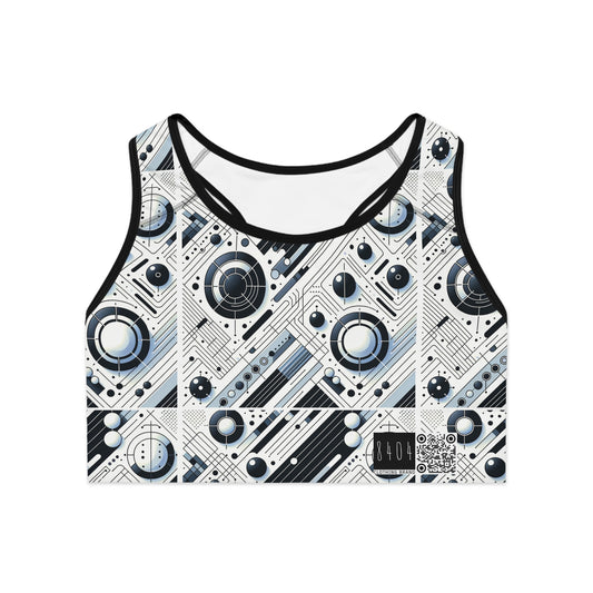 Tech Minimalism Minimalist Tech Sports Bra - 8404 Design-70