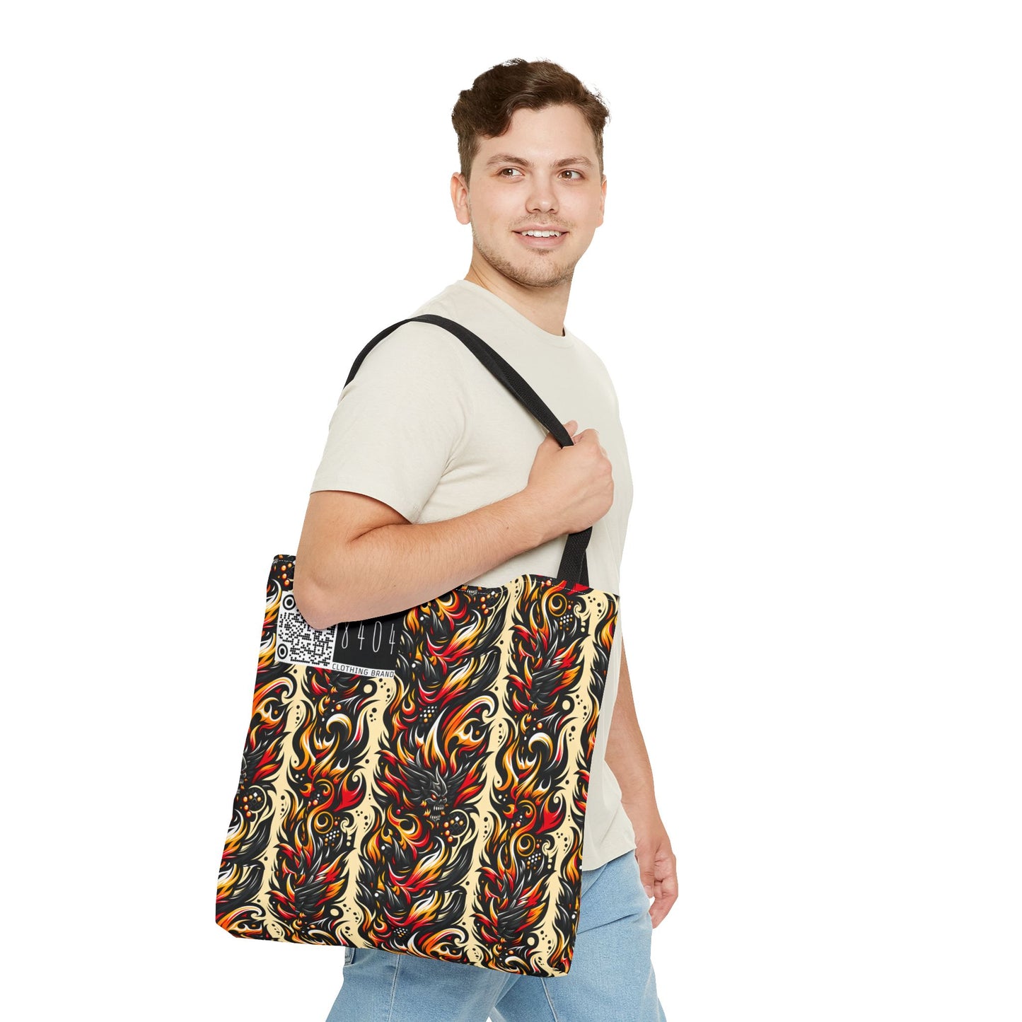 Flame Graphics Maximalist Streetwear Tote Bag - 8404 Design-65