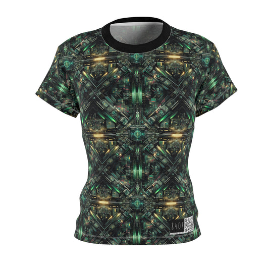 Tech Noir Graphics Tech-Inspired Streetwear Women's Cut & Sew Tee - 8404 Design-56