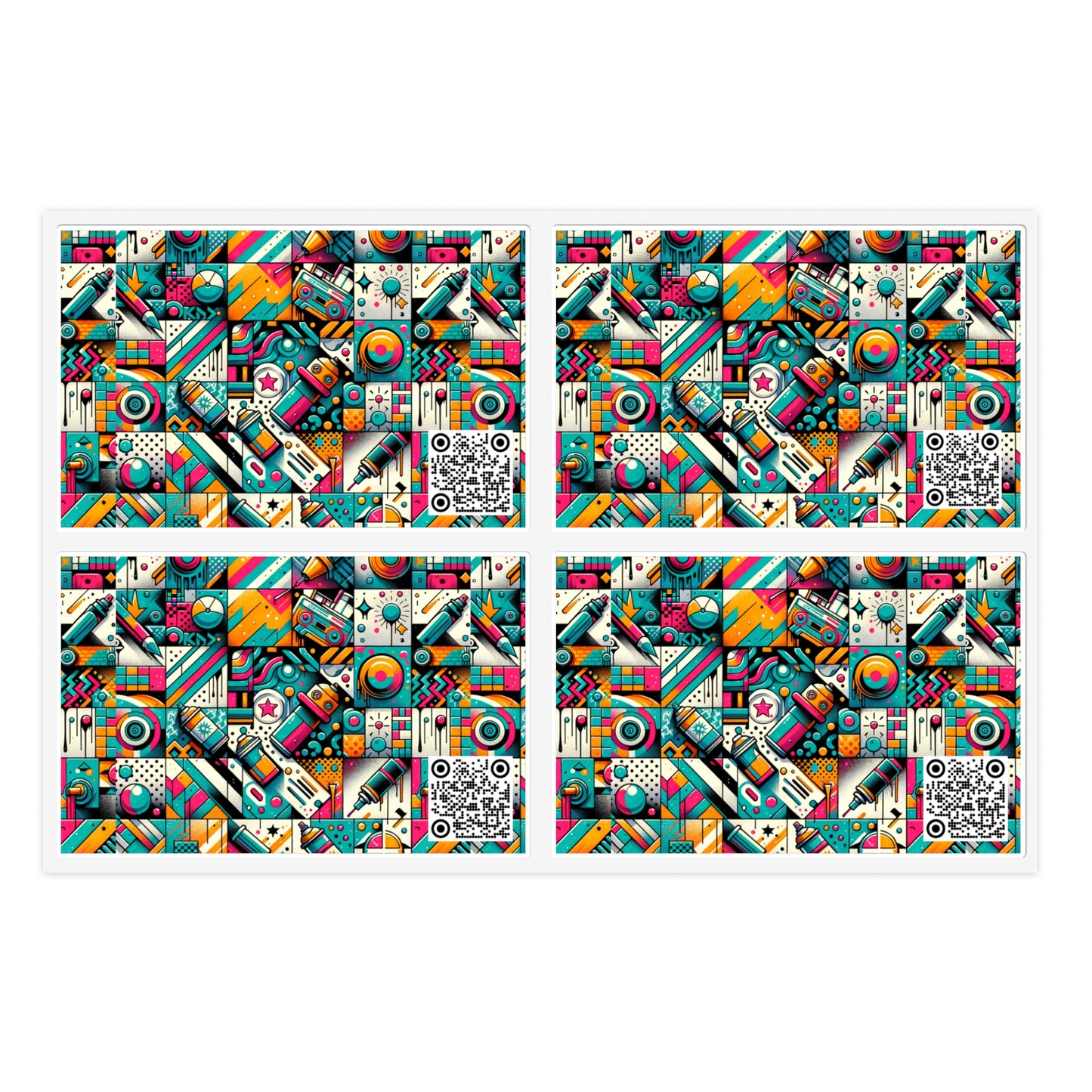 Graffiti Fusion Modern Street Art Fusion Sticker Sheets - 8404 Design-58