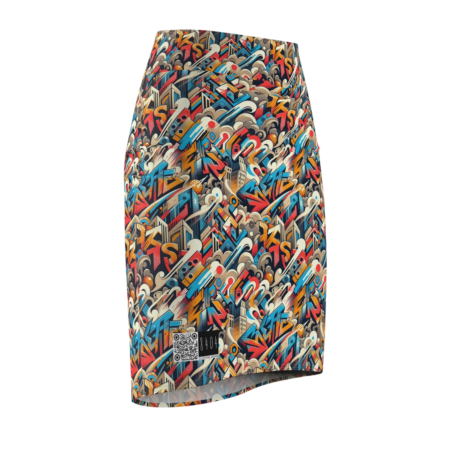 Neo-Traditional Street Art Modern Street Art Fusion Women's Pencil Skirt - 8404 Design-44