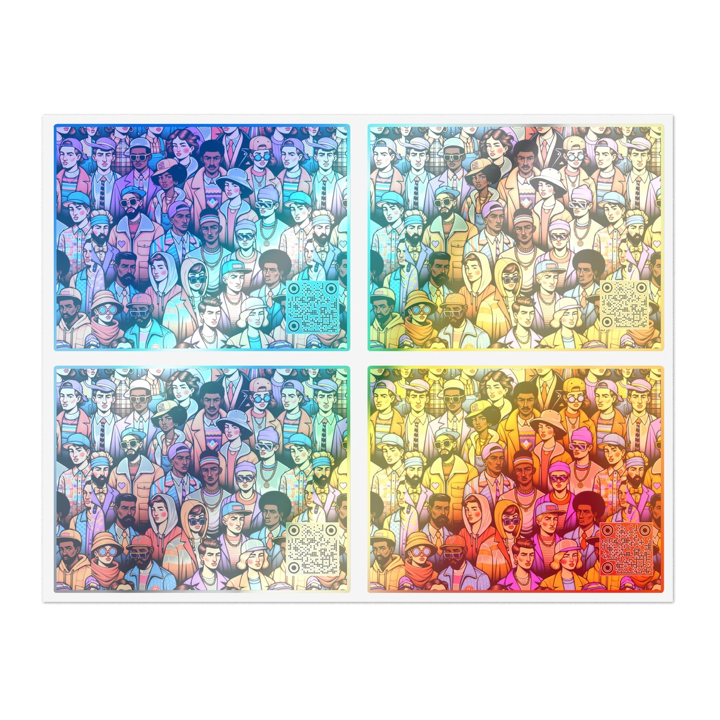 Digital Retro Aesthetics Nostalgic Yet Vibrant Streetwear With a Modern Twist Sticker Sheets - 8404 Design-58