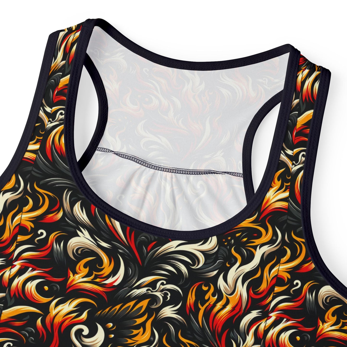 Fire & Flames Bold Streetwear Statement Women's Tank Top - 8404 Design-55