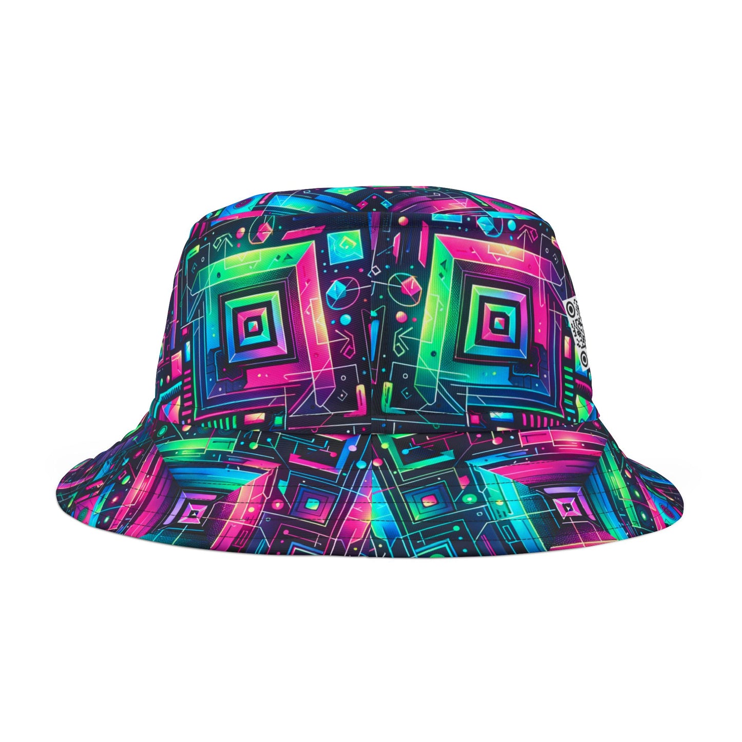 Tech-Infused Graphics Tech-Forward Streetwear Bucket Hat - 8404 Design-52