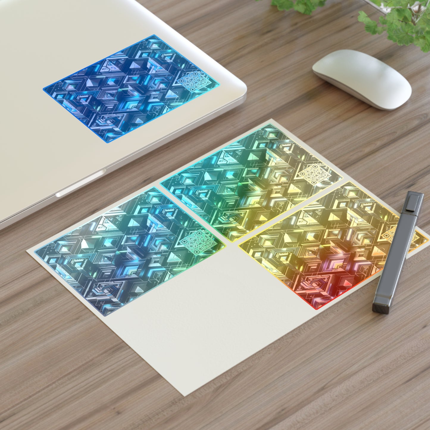 Tech-Infused Futurism Futuristic Tech Sticker Sheets - 8404 Design-61