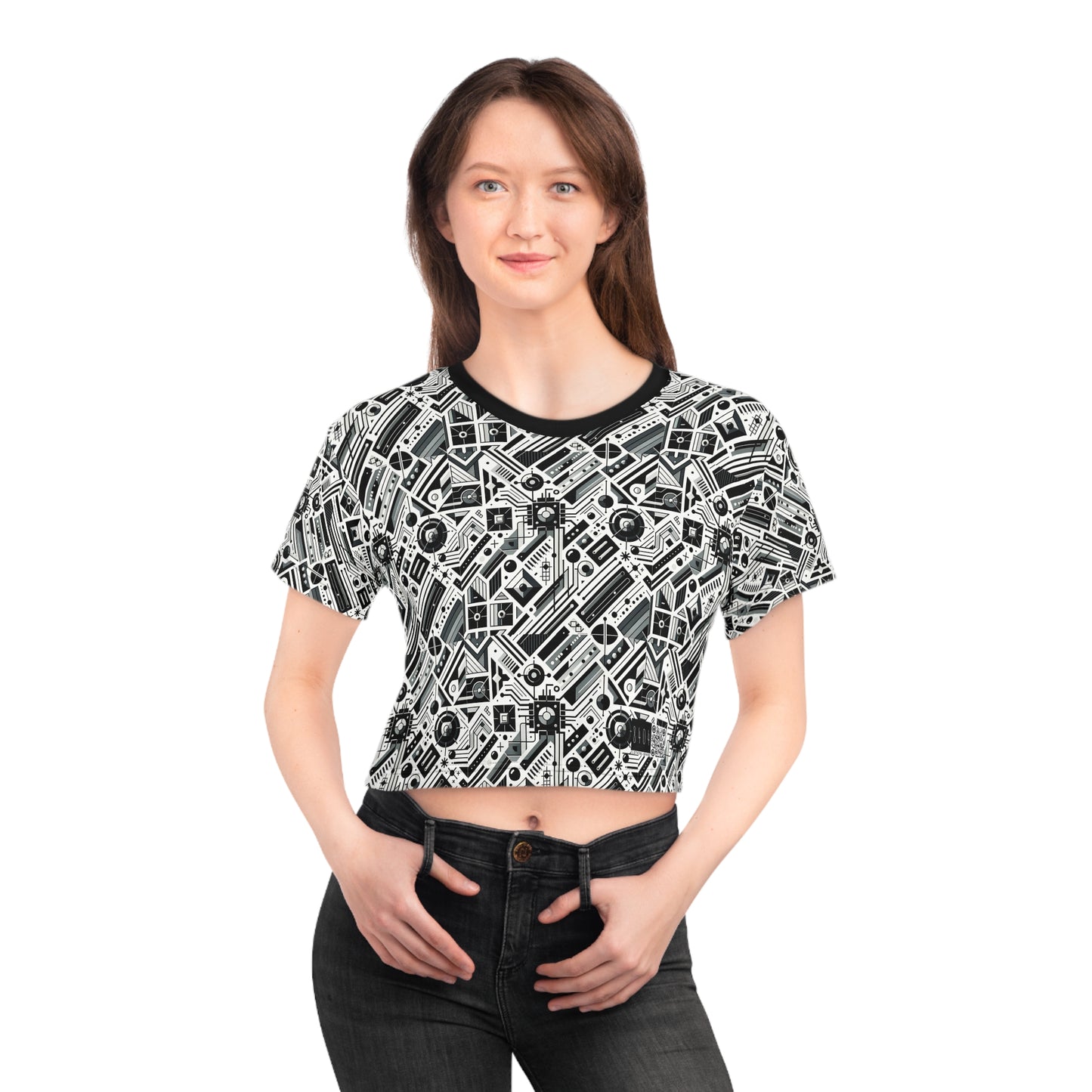 Digital Minimalism Minimalist Tech Crop Tee - 8404 Design-62