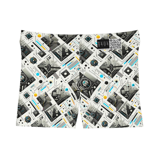 Tech Minimalism Minimalist Tech Women's Shorts - 8404 Design-47