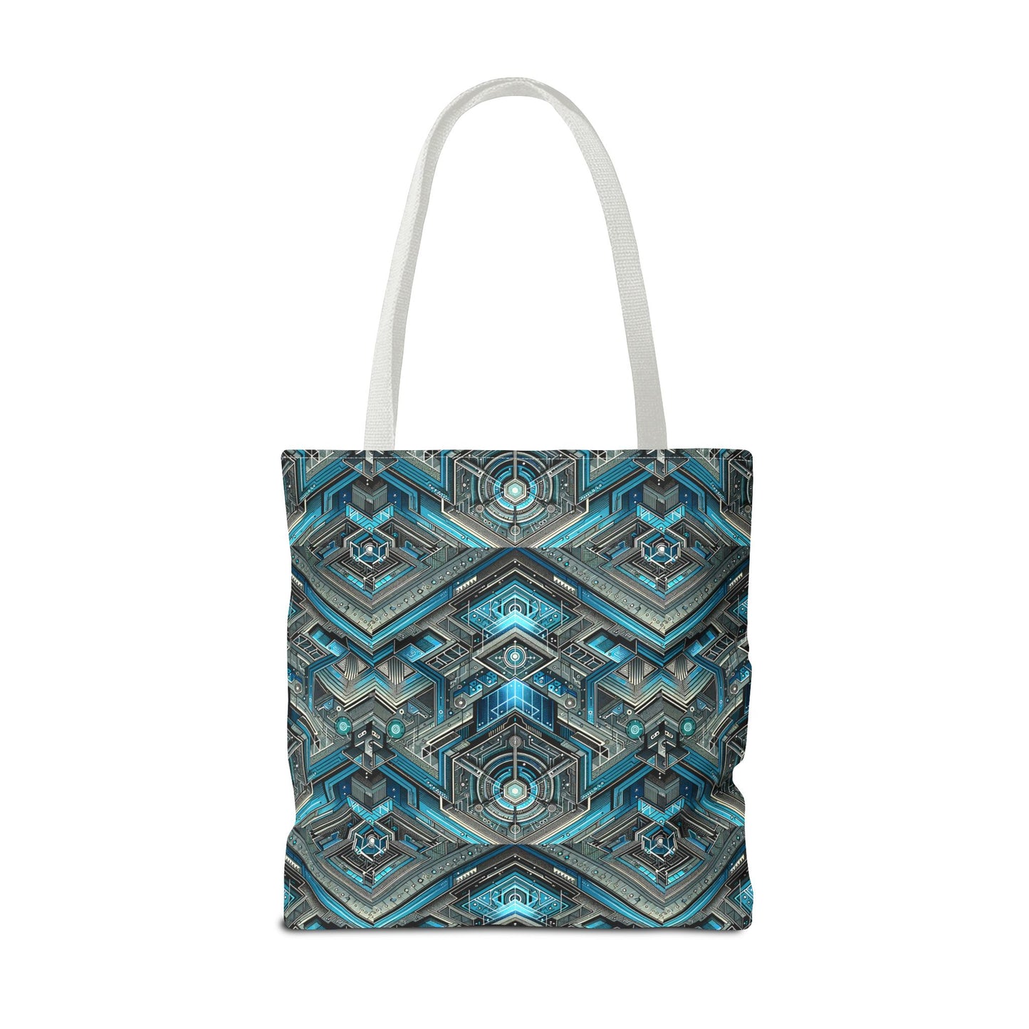 Tech-Infused Futurism Sleek Tech Edge Tote Bag - 8404 Design-49