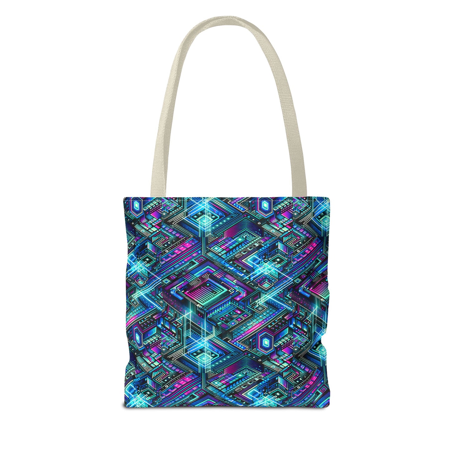 Digital Dreamland Futuristic Tech Aesthetic Tote Bag - 8404 Design-42