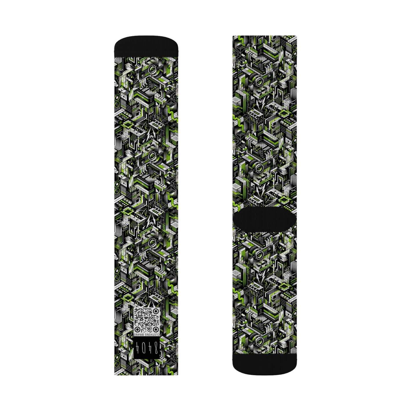 Graffiti Tech Fusion Bold Streetwear Fusion Sublimation Socks - 8404 Design-53