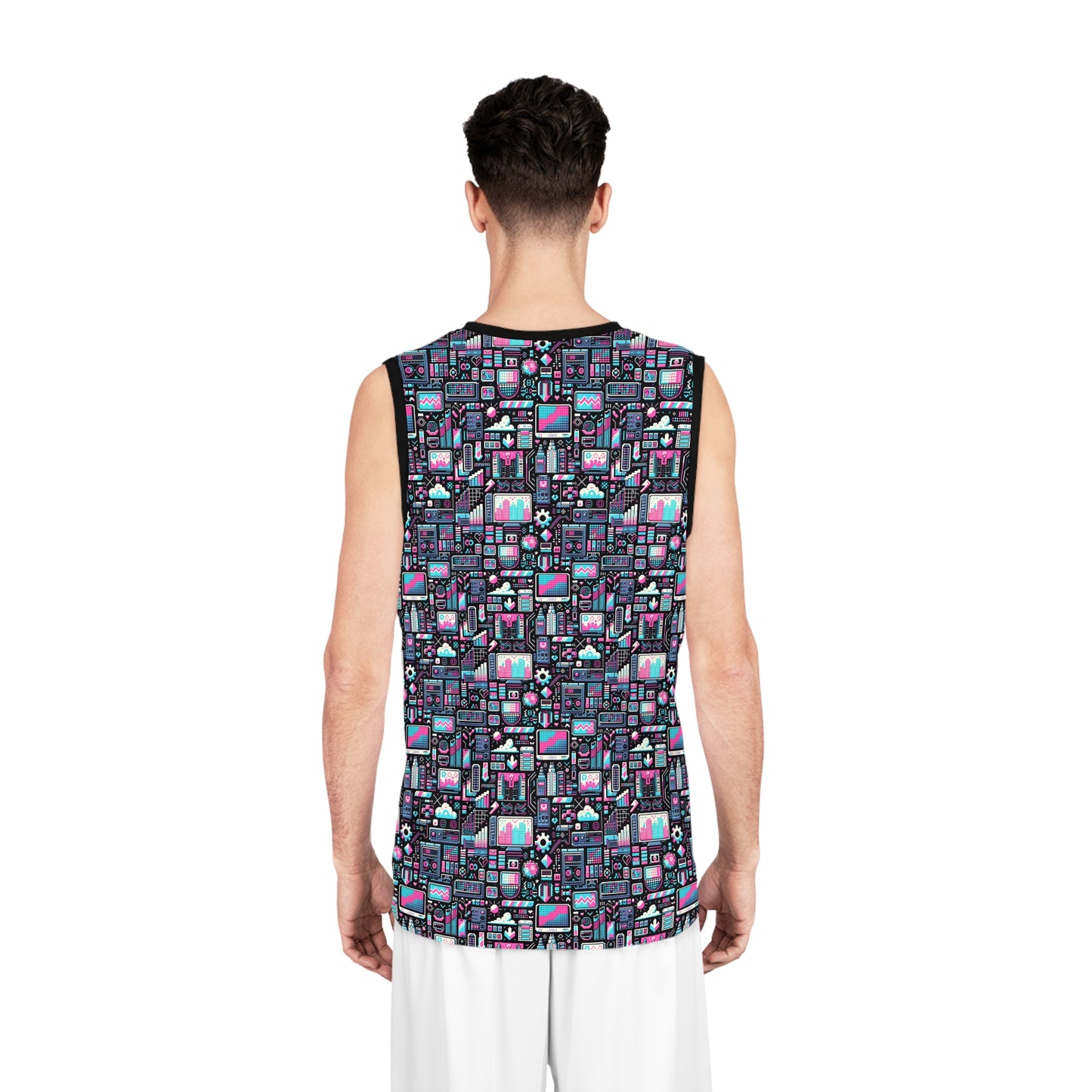 Digital Rebellion Youthful Streetwear with a Rebellious Digital Twist Basketball Jersey - 8404 Design-71