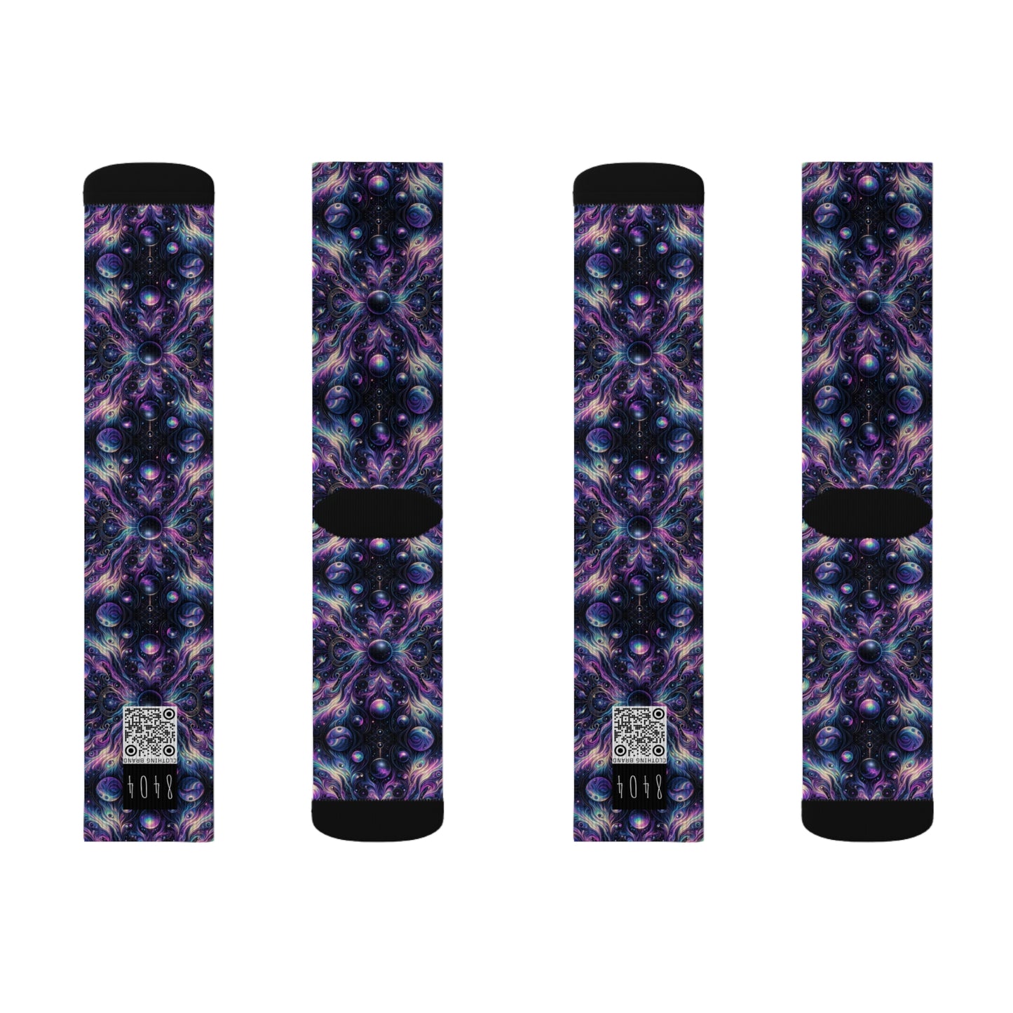 Galactic Hues Tech-Forward Cosmic Fusion Sublimation Socks - 8404 Design-41