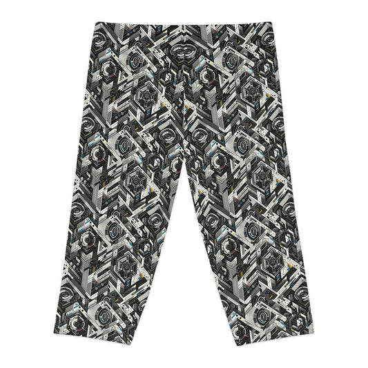 Tech Athletic Fusion Tech-Forward Athletic Women's Capri Leggings - 8404 Design-63