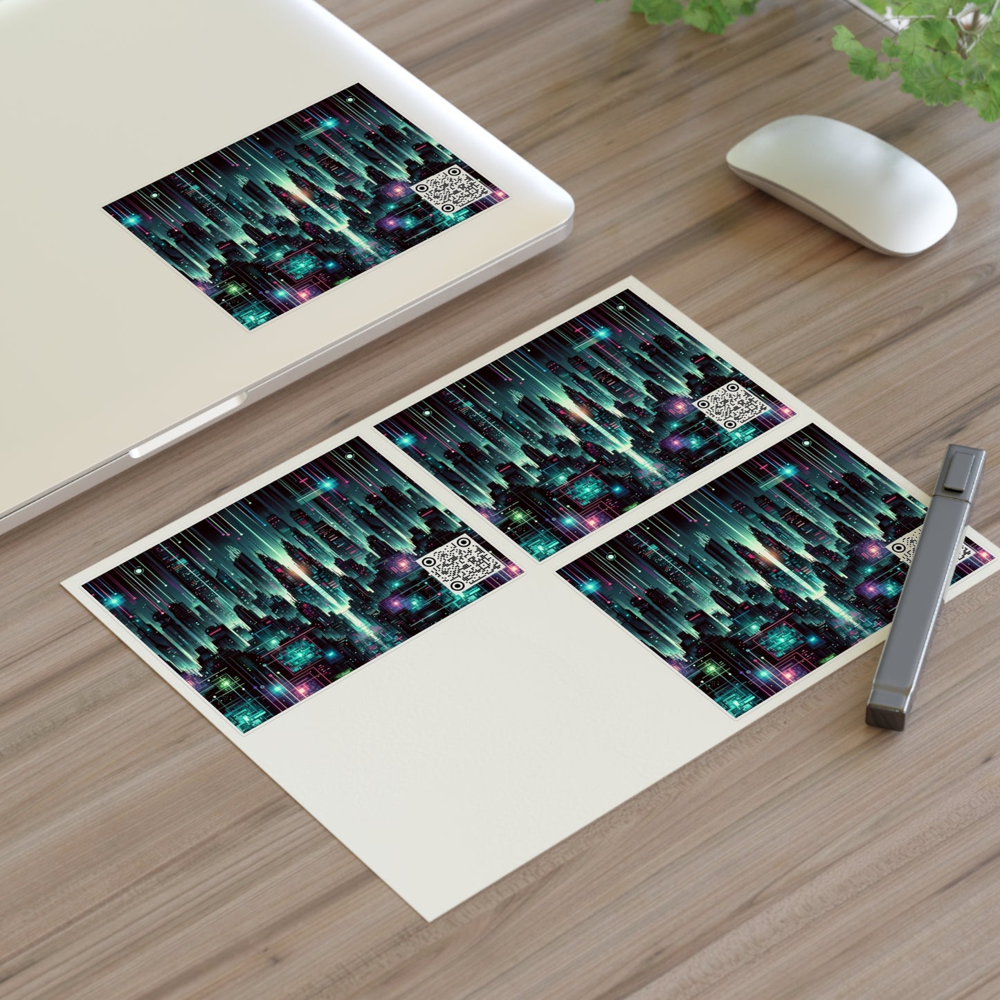 Tech Noir Graphics Cyberpunk Tech Aesthetic Sticker Sheets - 8404 Design-69
