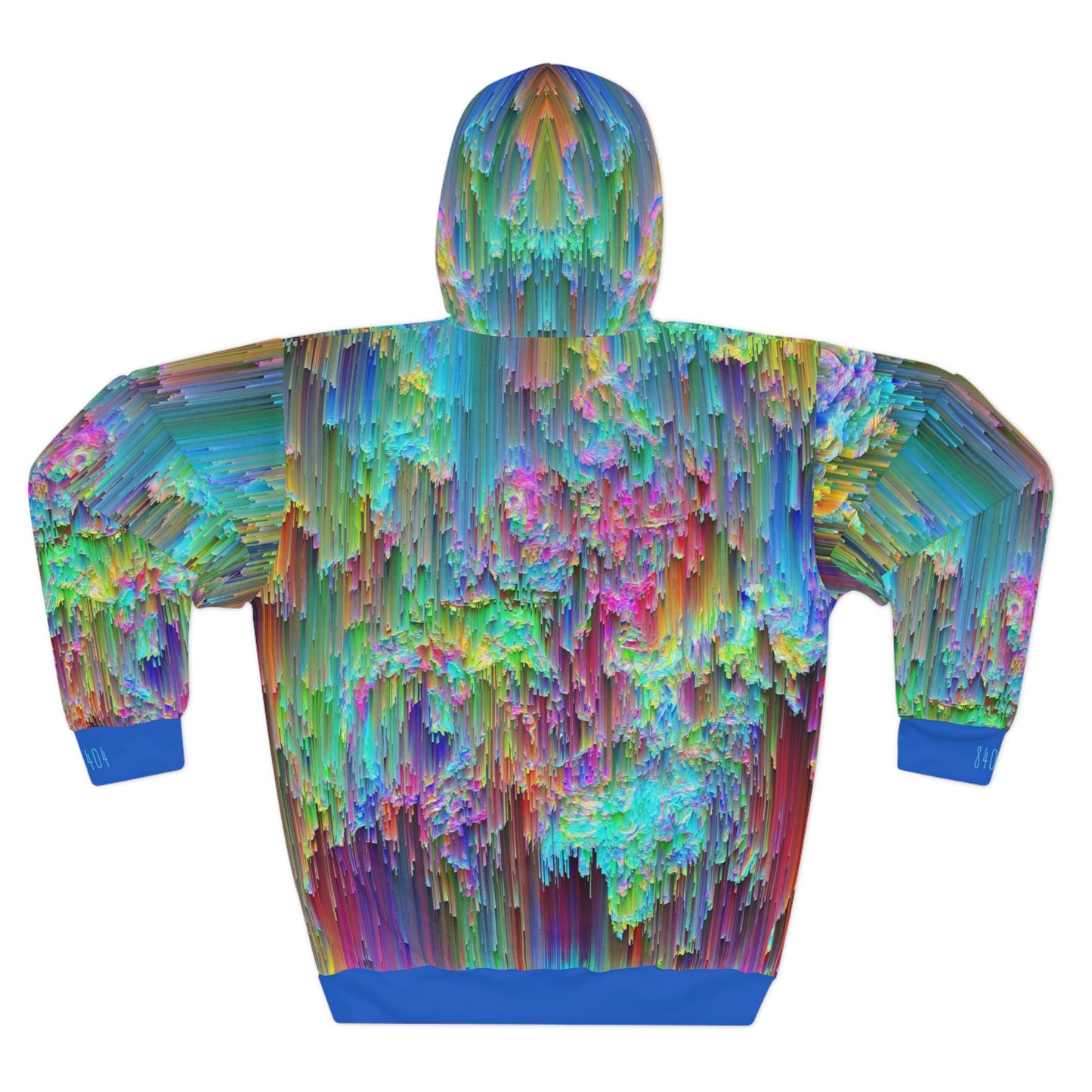 8404's Unisex Adult "trippy Rainfall in Blue" Fashion Pullover Hoodie