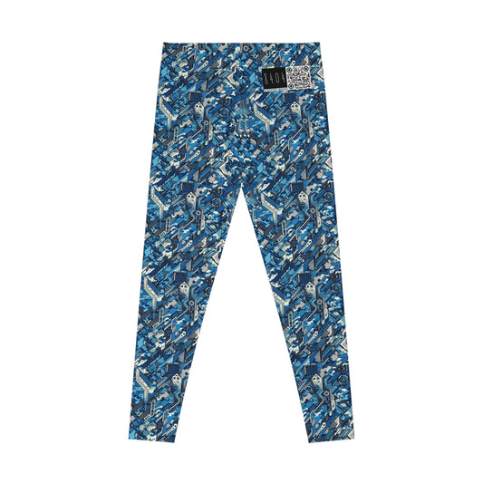 Tech Urban Camo Tech-Forward Streetwear With a Futuristic Military Edge Stretch Leggings - 8404 Design-39