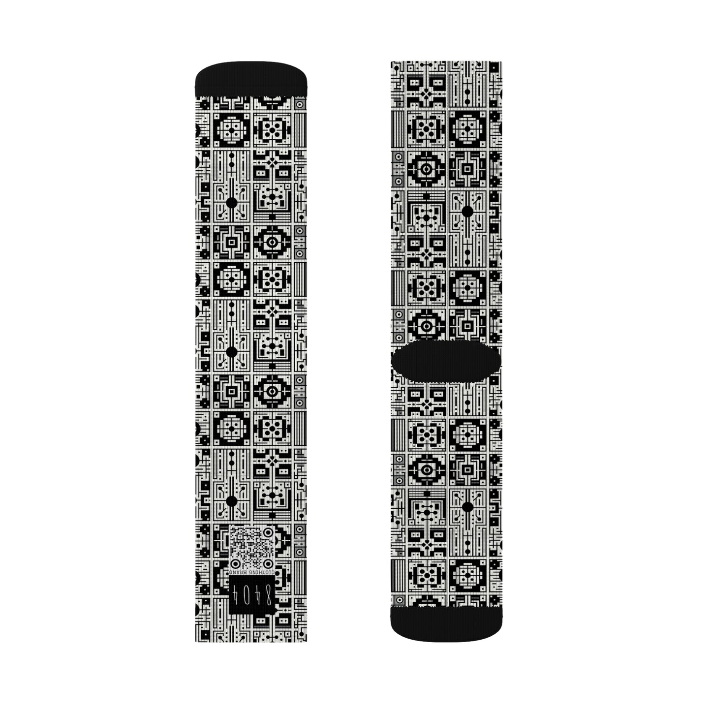 Digital Minimalism Minimalist Tech Sublimation Socks - 8404 Design-55