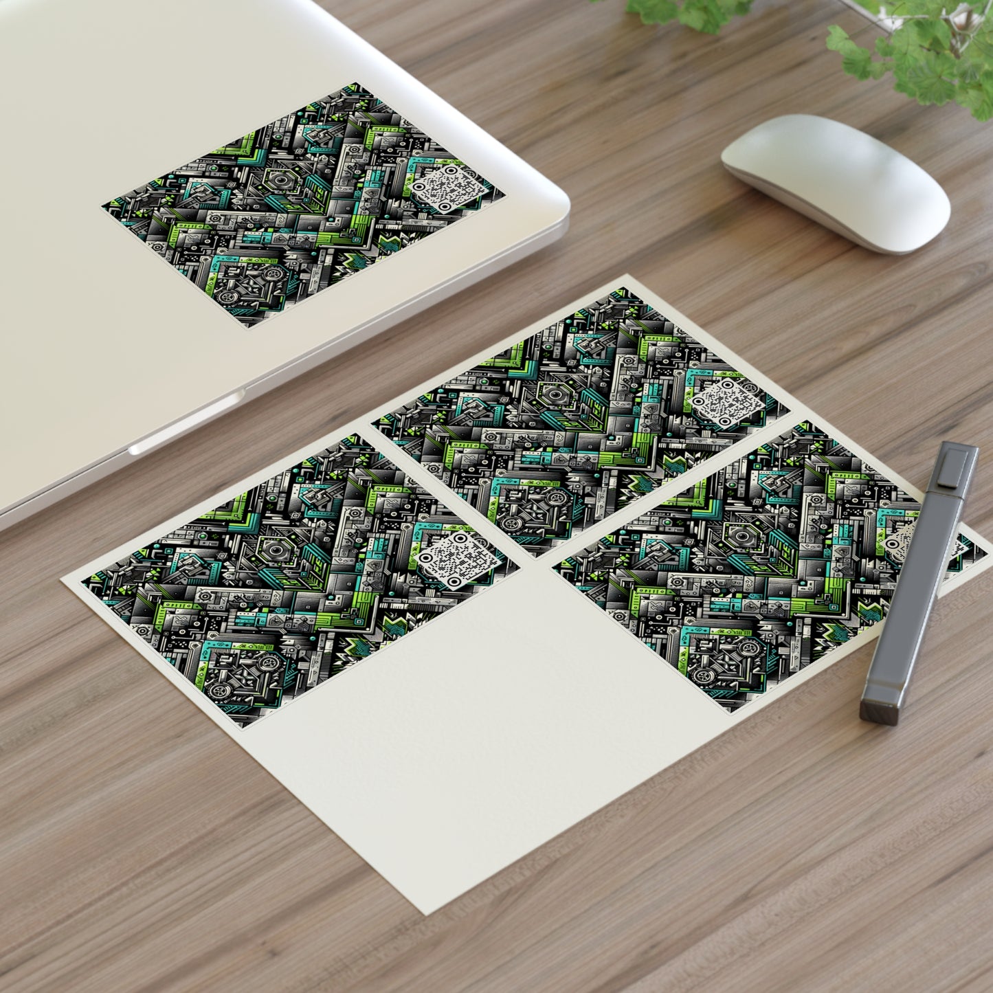 Tech-Infused Graphics Tech-Forward Streetwear Sticker Sheets - 8404 Design-48