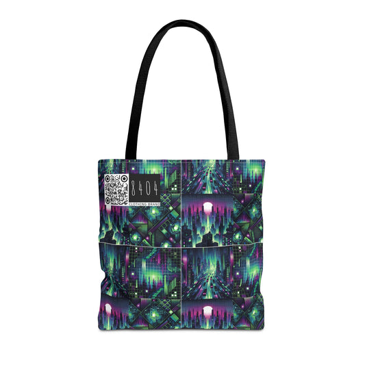 Tech Noir Aesthetics Tech-Forward Urban Dystopia Tote Bag - 8404 Design-54