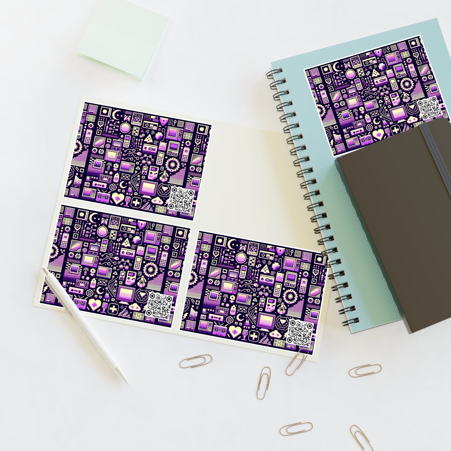 Digital Nostalgia Remix Modern Vintage Fusion Sticker Sheets - 8404 Design-54