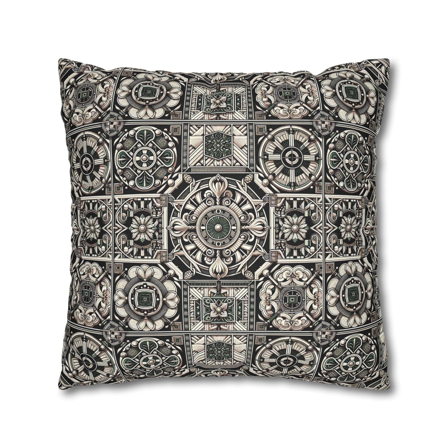 Cyber Garden Party Tech Garden Extravaganza Spun Polyester Square Pillowcase - 8404 Design-45