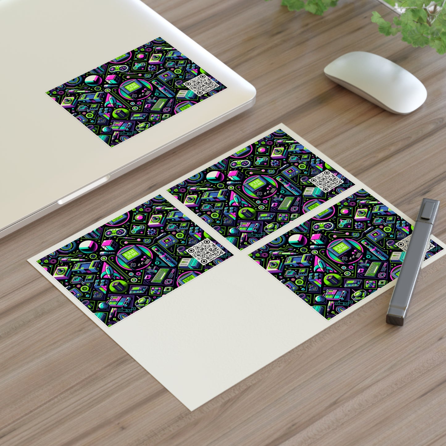 Retro Tech Graphics Tech-Inspired Nostalgia Sticker Sheets - 8404 Design-48