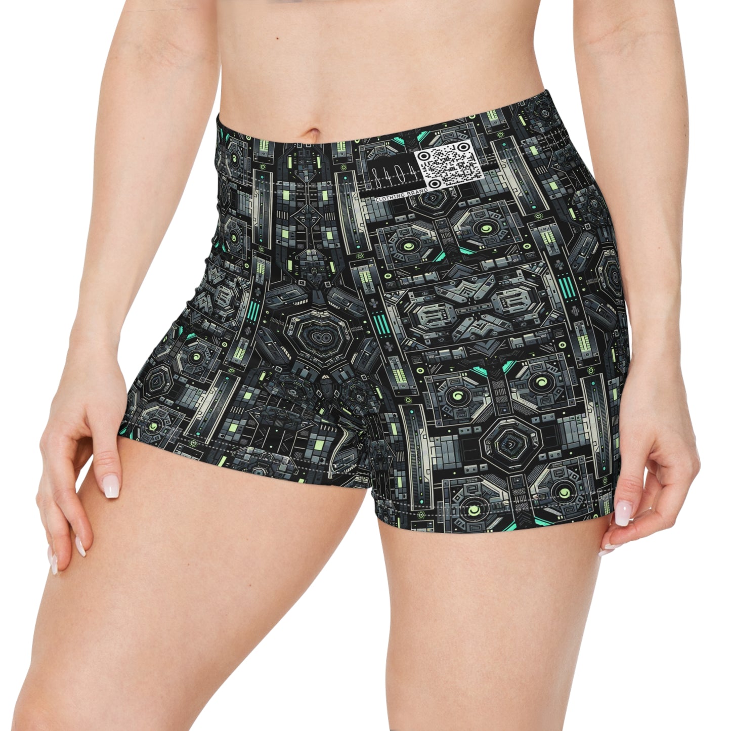 Tech Noir Tech-Forward Minimalism Women's Shorts - 8404 Design-52