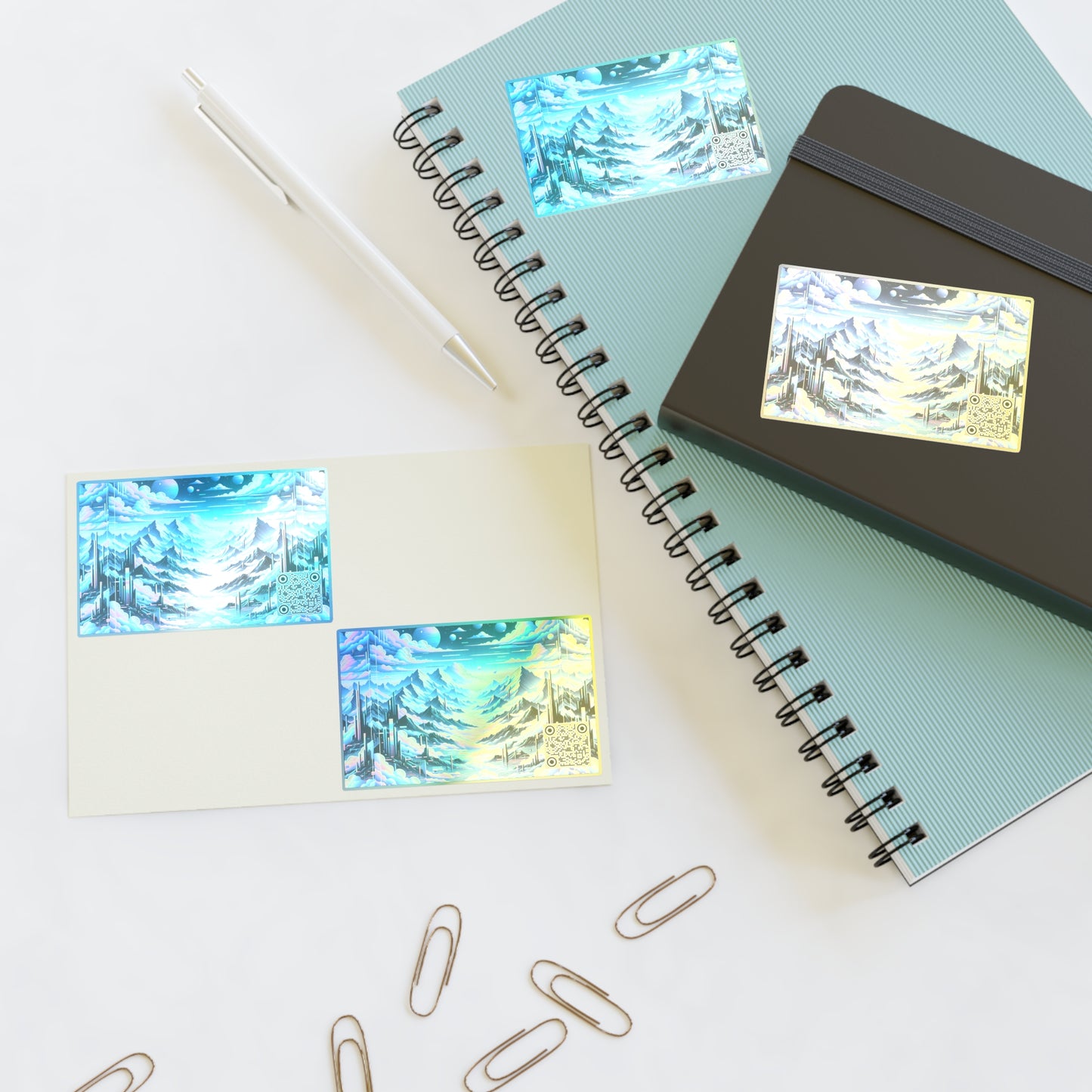Digital Dreamscapes Digitally-Inspired Streetwear With a Dreamy, Surreal Twist Sticker Sheets - 8404 Design-69