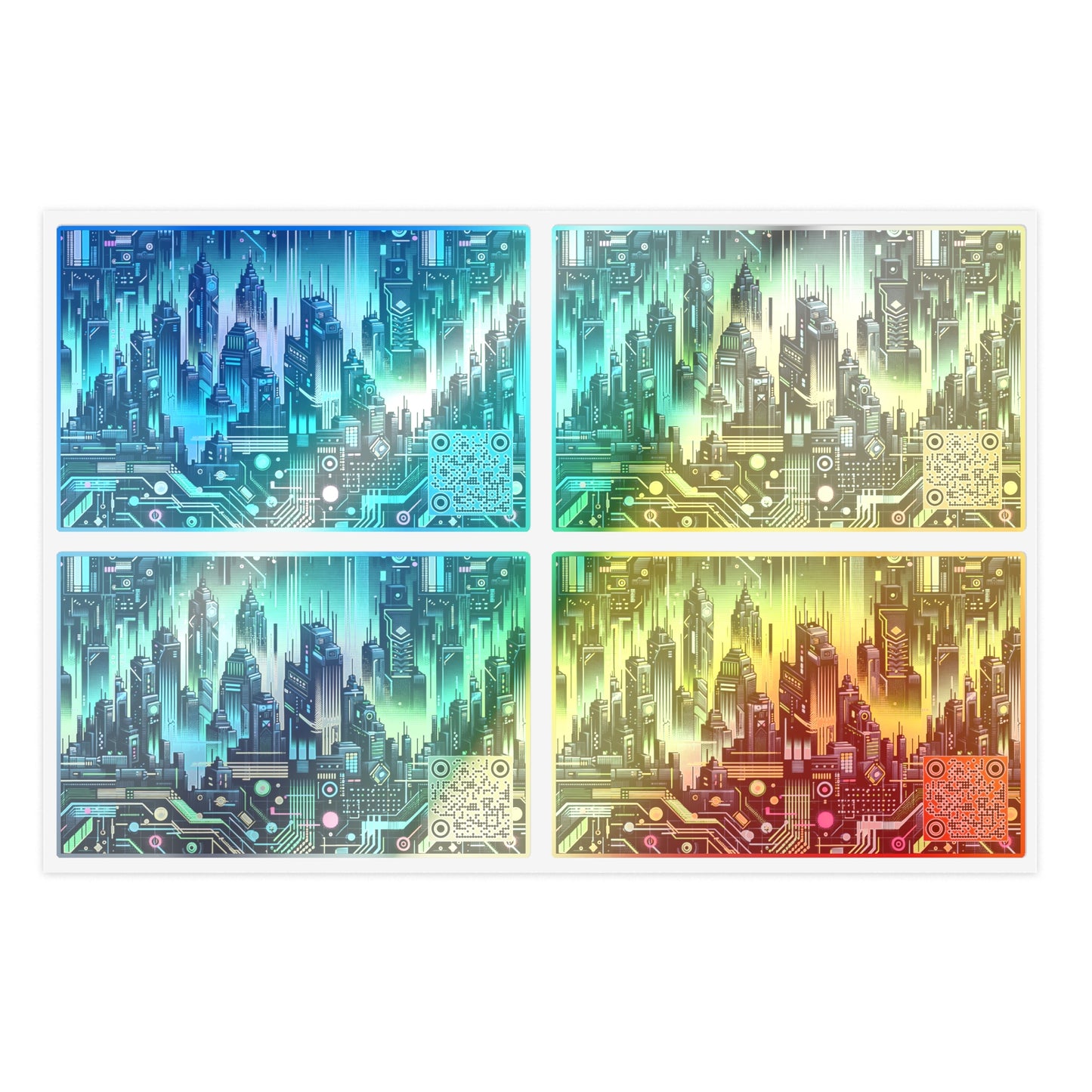 Cyber Punk Graphics Tech-Inspired Cyberpunk Sticker Sheets - 8404 Design-54