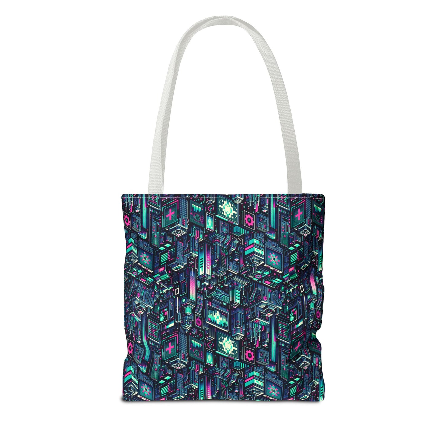 Digital Rebellion Tech-Inspired Streetwear Tote Bag - 8404 Design-58