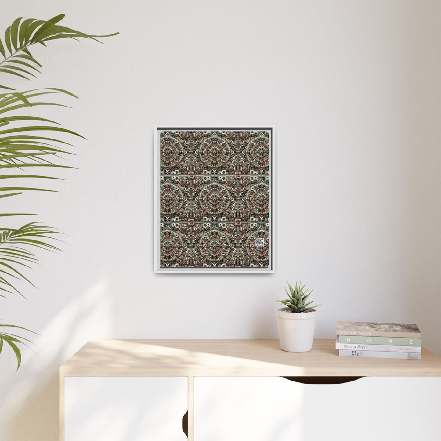 Urban Renaissance Historical Fusion With Street Edge Matte Canvas, Framed (multi-Color) - 8404 Design-57 A