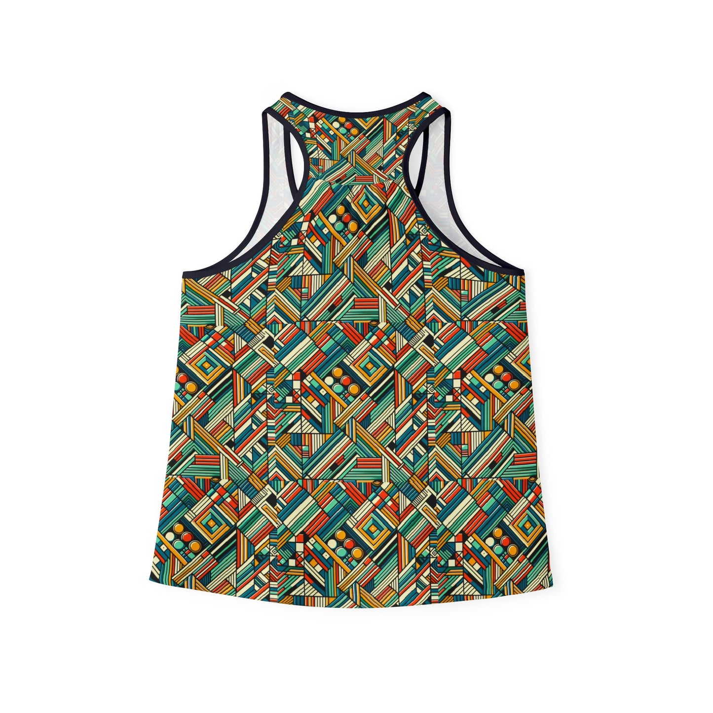 Abstract Graphic Art Modern Artistic Expression Women's Tank Top - 8404 Design-67