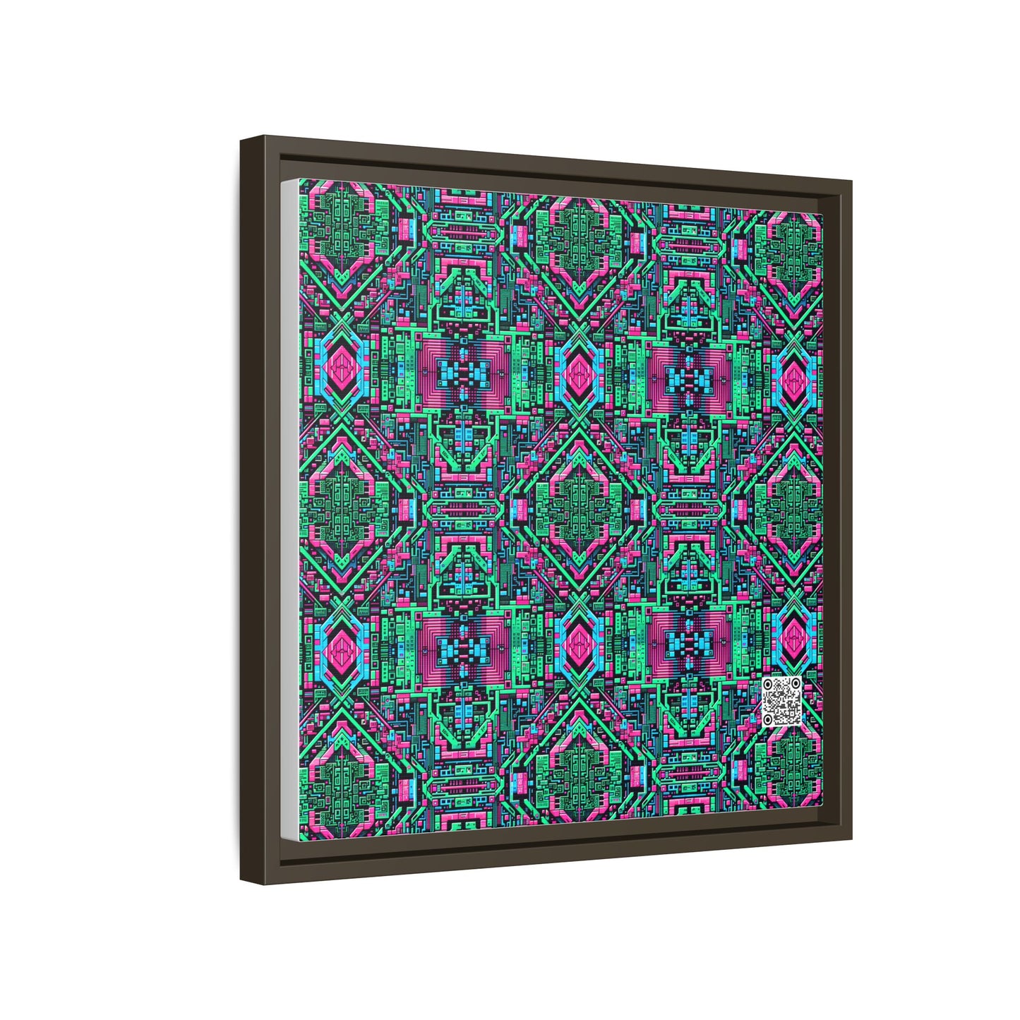 Digital Glitch Vibes Tech-Inspired Streetwear Matte Canvas, Framed (multi-Color) - 8404 Design-71 B