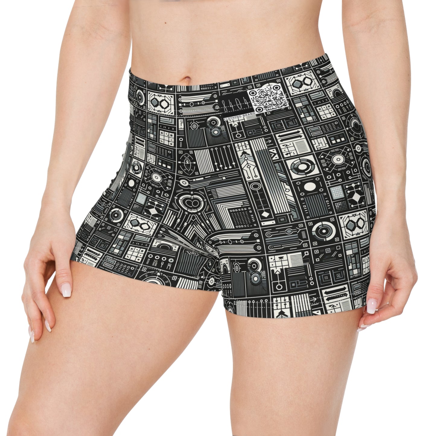 Digital Minimalism Minimalist Tech Women's Shorts - 8404 Design-62