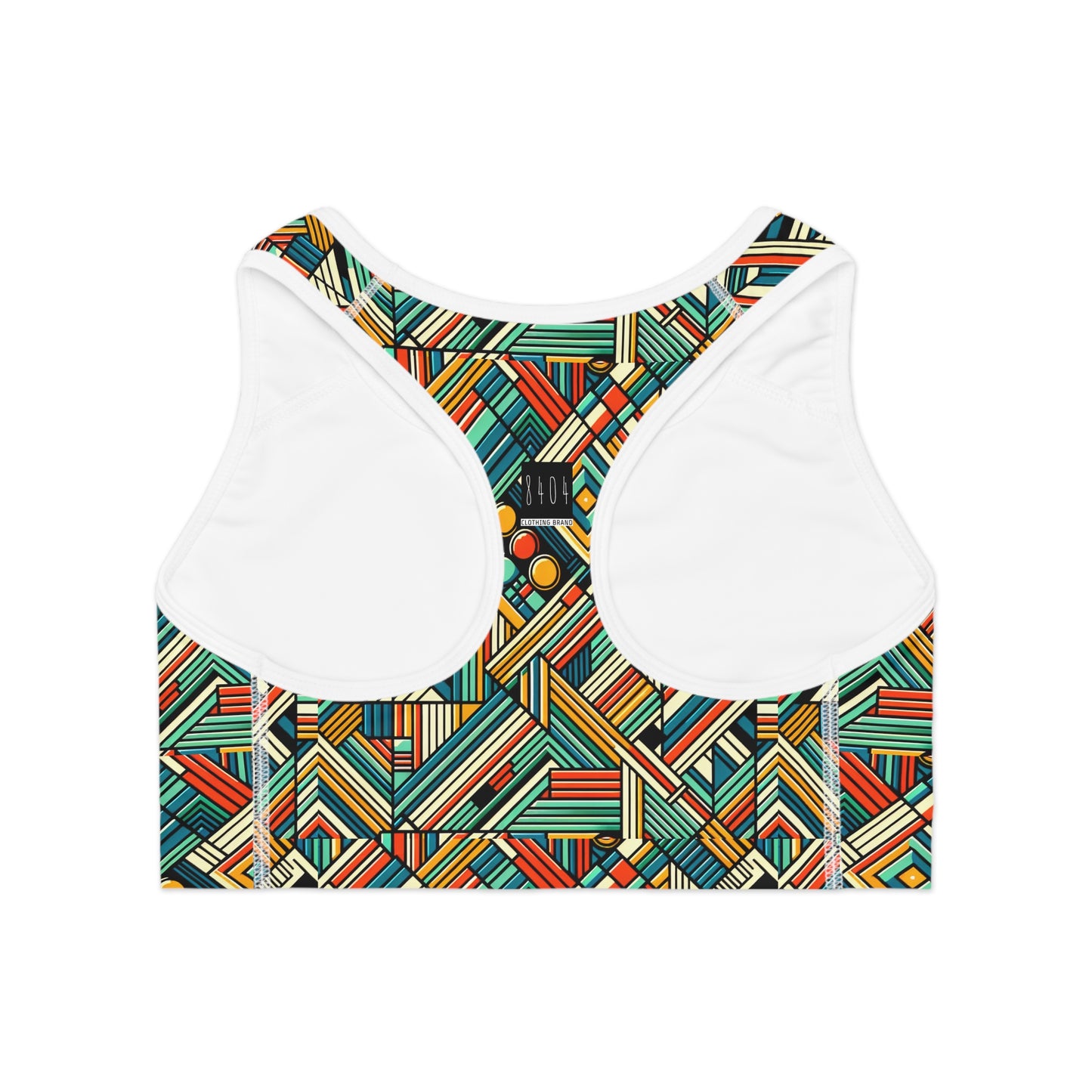 Abstract Graphic Art Modern Artistic Expression Sports Bra - 8404 Design-67