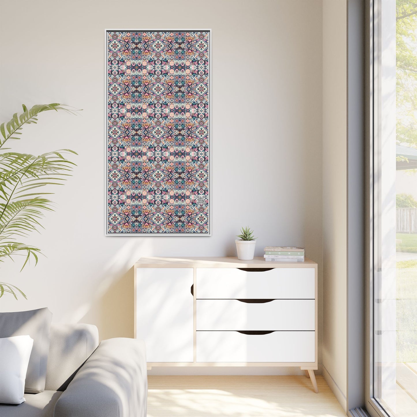 Matte Canvas, Framed (multi-Color) - 8404 Design-01