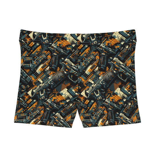 Digital Punk Futuristic Grunge Women's Shorts - 8404 Design-47