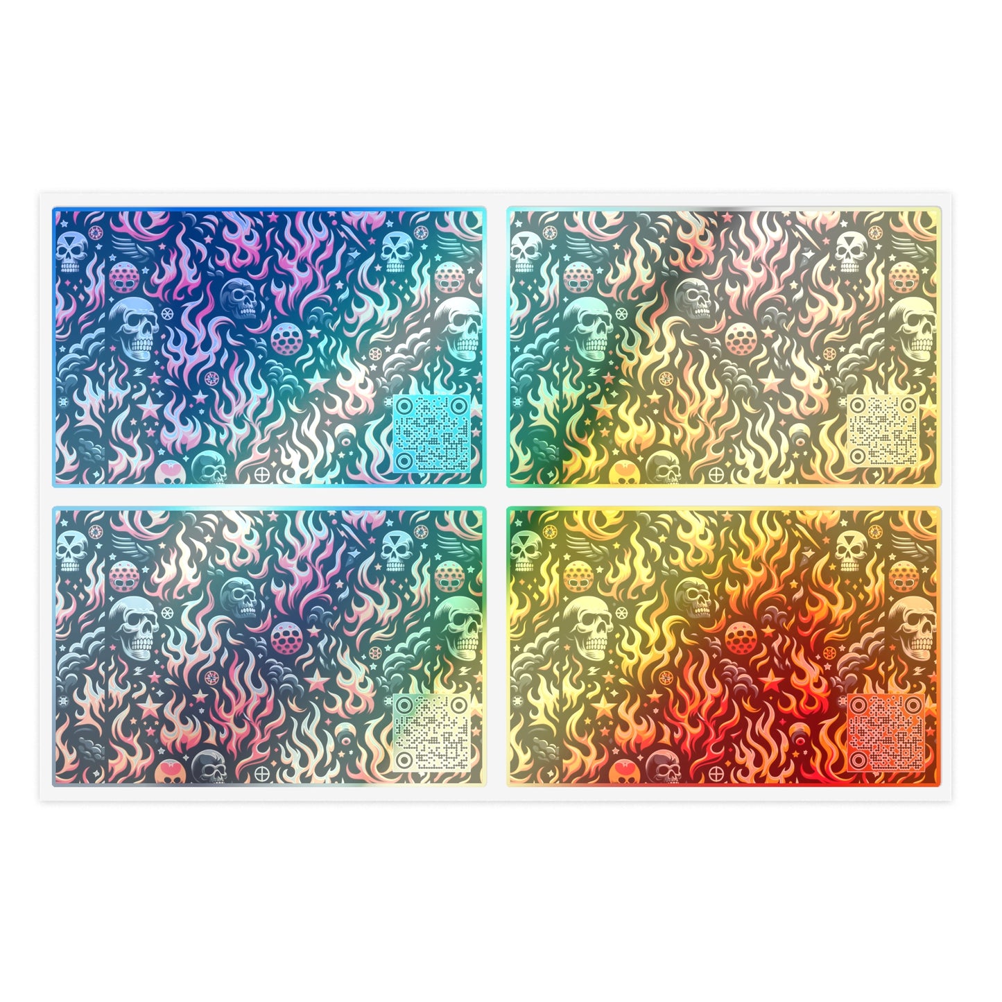 Flame Graphics Maximalist Streetwear Sticker Sheets - 8404 Design-76