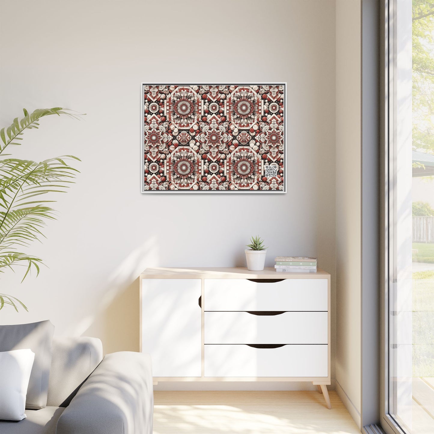 Neo Jomon Sculptural Aesthetics Artisanal Streetwear Matte Canvas, Framed (multi-Color) - 8404 Design-55 A