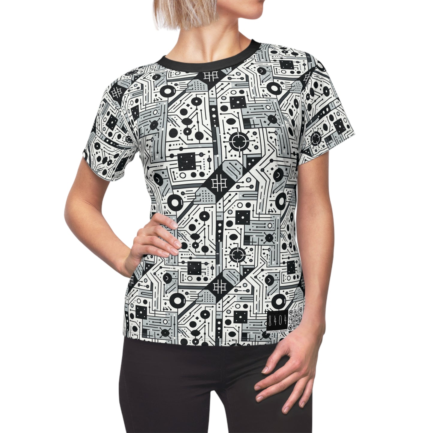 Digital Minimalism Minimalist Tech Women's Cut & Sew Tee - 8404 Design-48