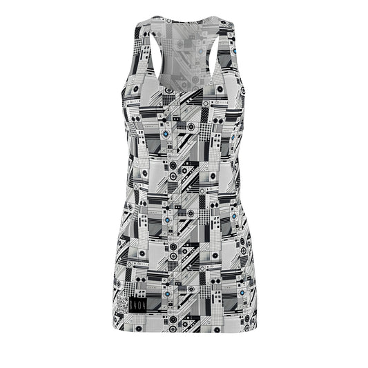 Digital Minimalism Minimalist Tech Women's Cut & Sew Racerback Dress - 8404 Design-52