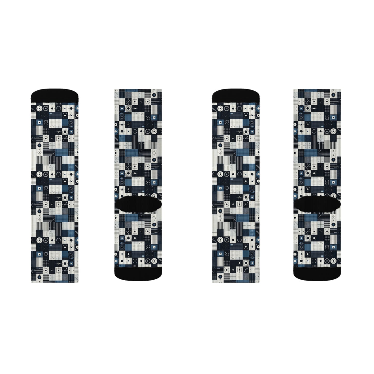 Minimalist Athleisure Minimalist Tech Sublimation Socks - 8404 Design-39