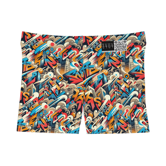 Neo-Traditional Street Art Modern Street Art Fusion Women's Shorts - 8404 Design-44