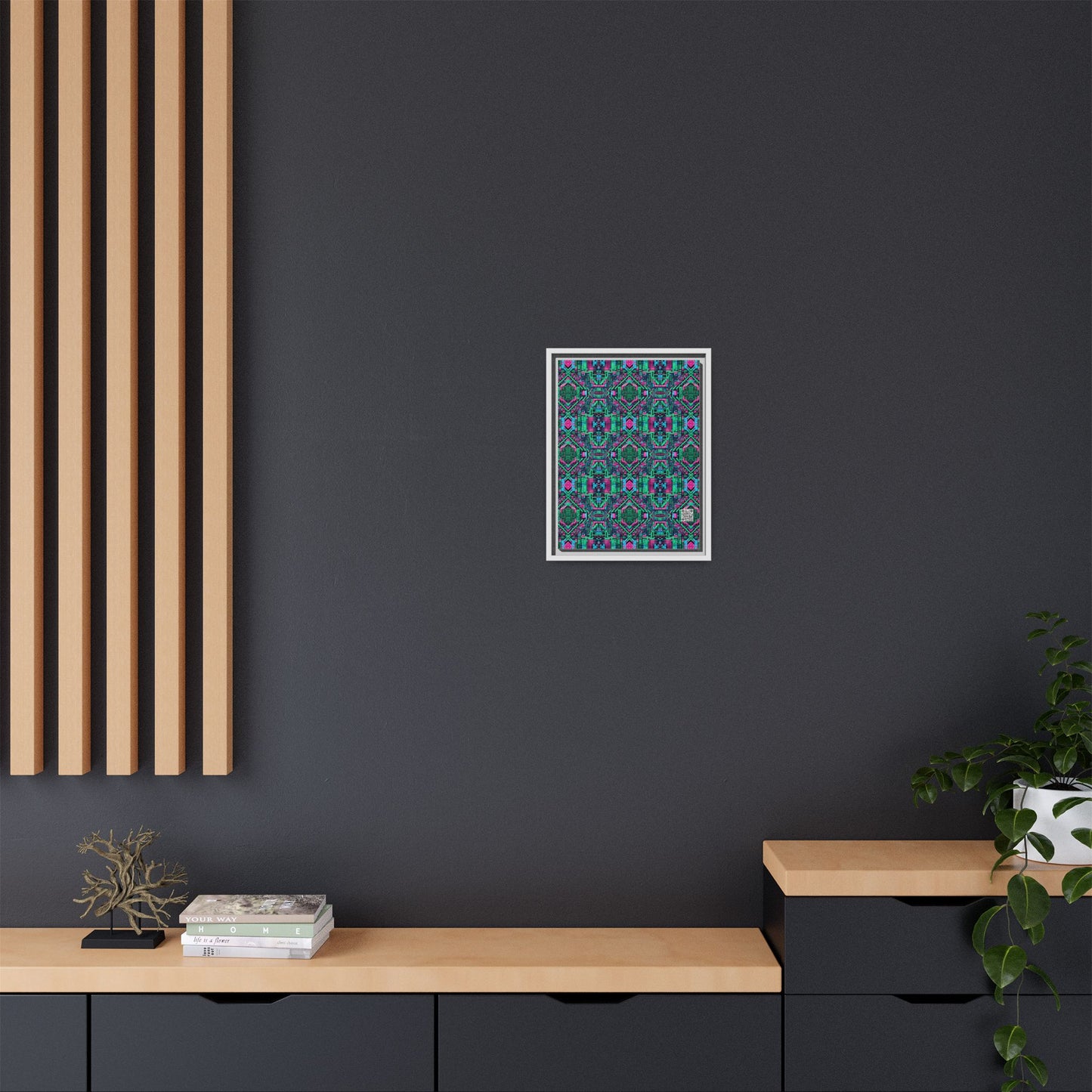 Digital Glitch Vibes Tech-Inspired Streetwear Matte Canvas, Framed (multi-Color) - 8404 Design-71 A