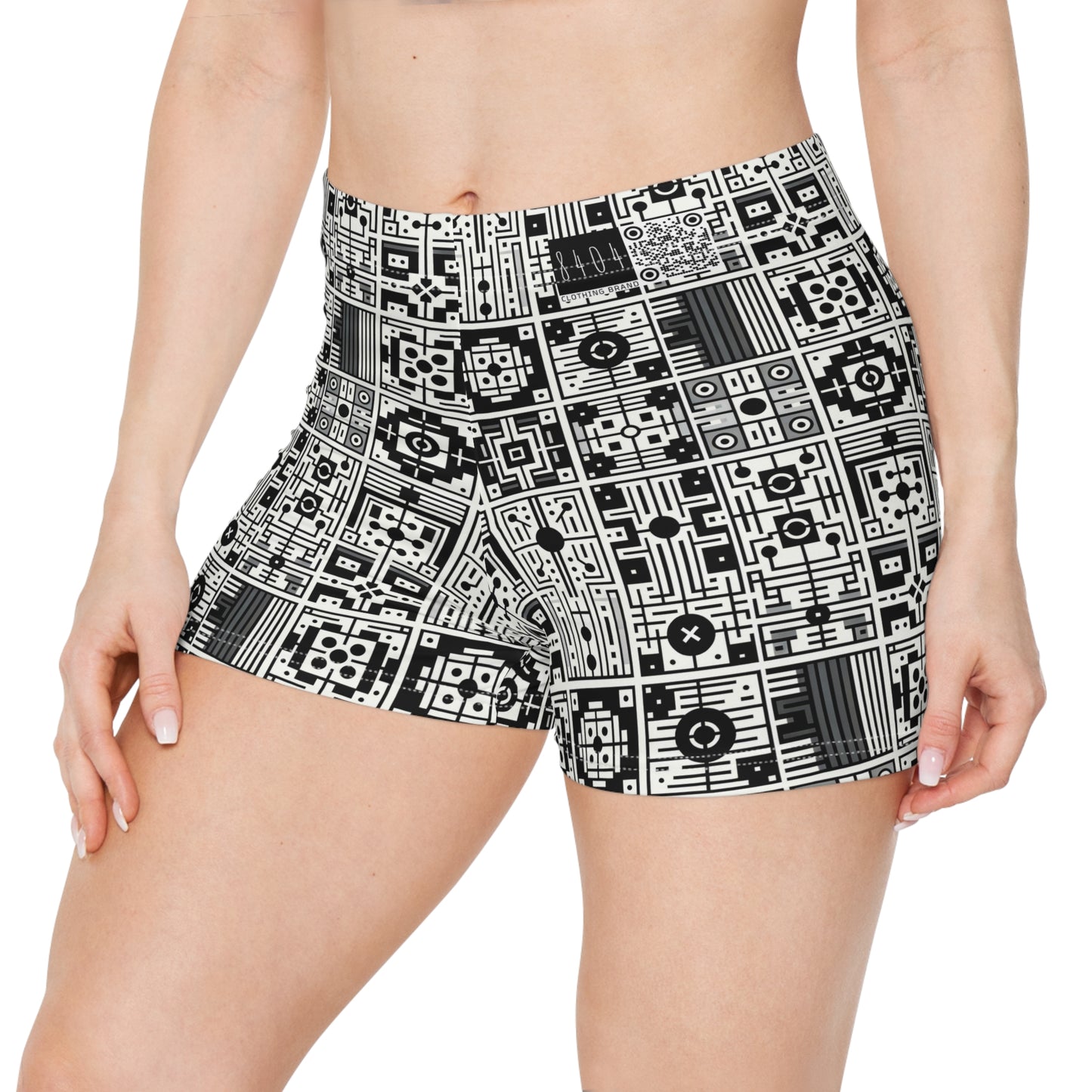 Digital Minimalism Minimalist Tech Women's Shorts - 8404 Design-55