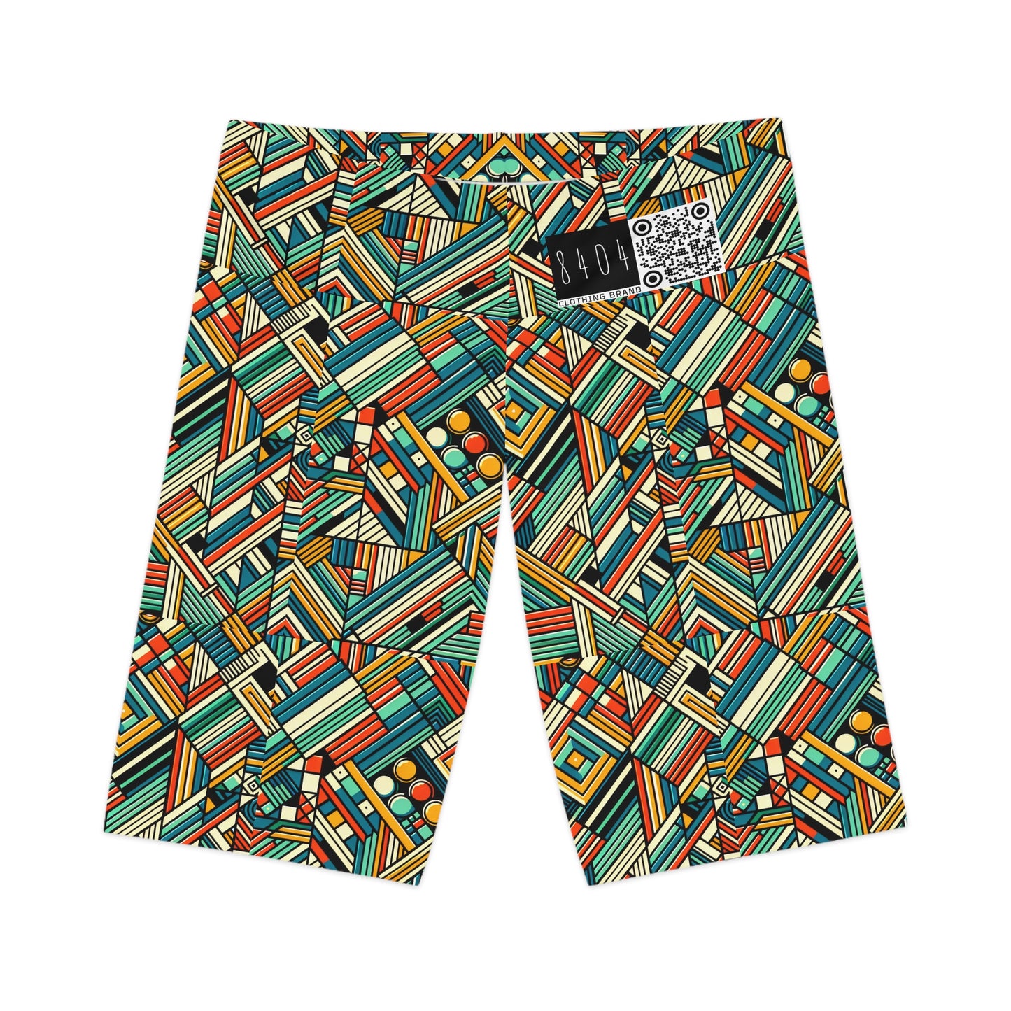 Abstract Graphic Art Modern Artistic Expression Women's Bike Shorts - 8404 Design-67