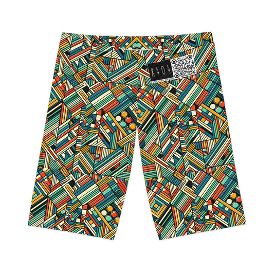 Abstract Graphic Art Modern Artistic Expression Women's Bike Shorts - 8404 Design-67